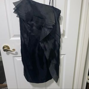 Calvin Klein Mini Black Cocktail Dress Organza Nwt